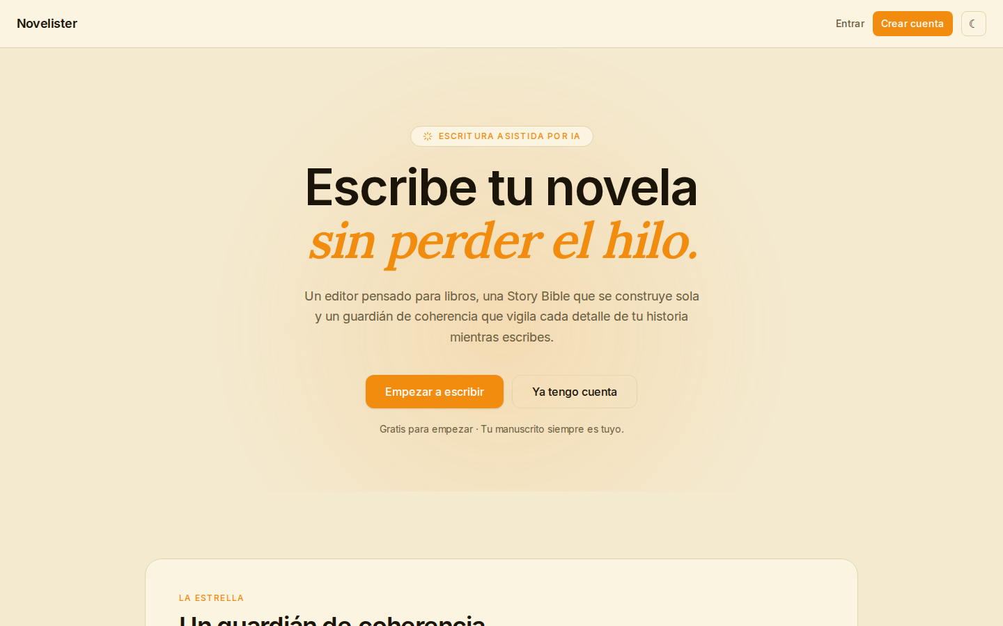 Portada de Novelister