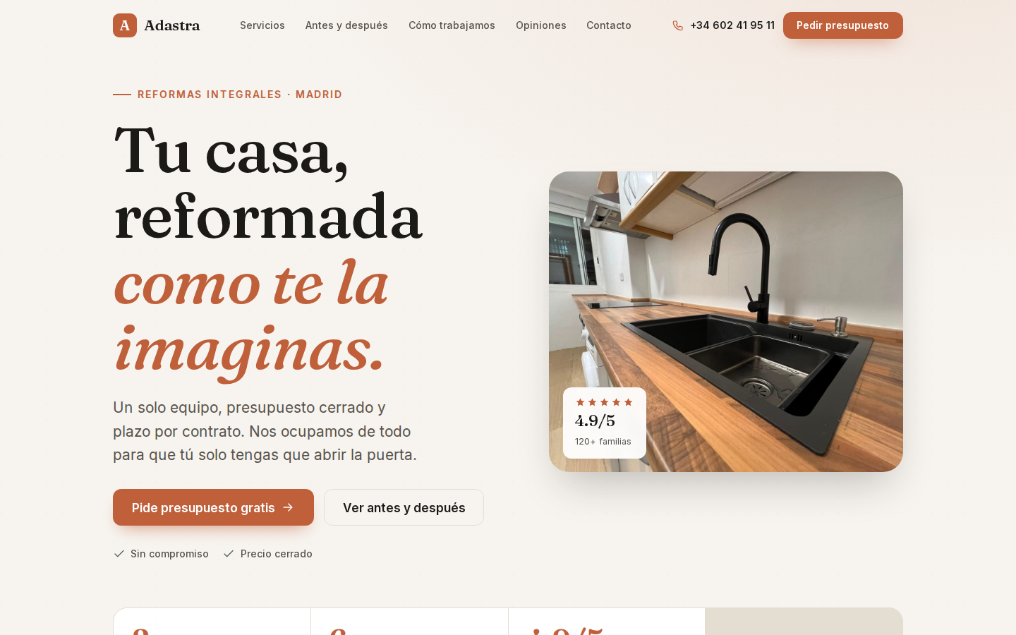 Portada de la web de reformas